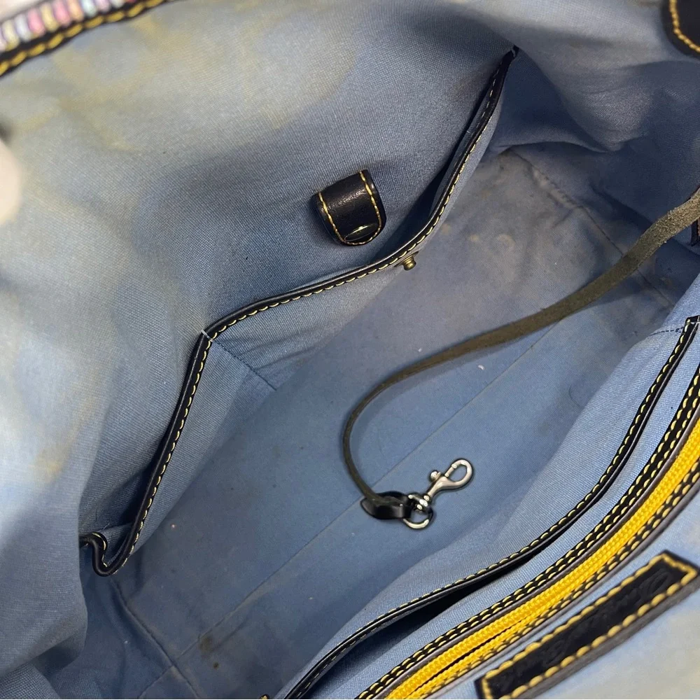 RARE Dooney & Bourke Rainbow “It Bag” | Y2K Vintage Satchel | Heart Tag - Picture 9 of 16